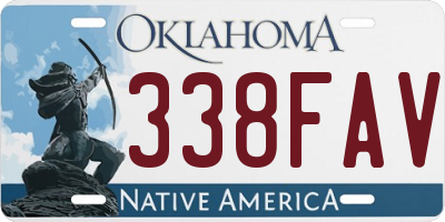 OK license plate 338FAV