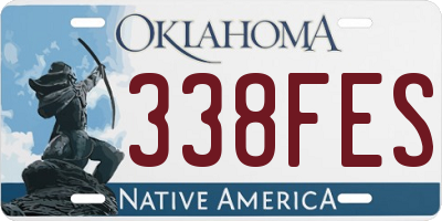 OK license plate 338FES