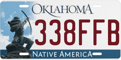 OK license plate 338FFB