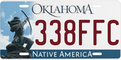 OK license plate 338FFC