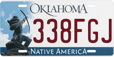 OK license plate 338FGJ