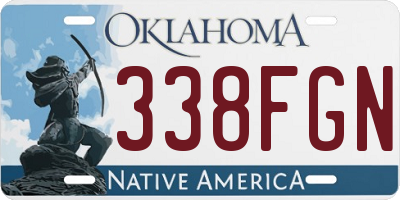 OK license plate 338FGN