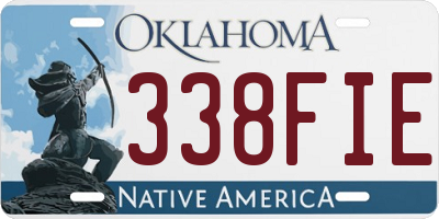 OK license plate 338FIE