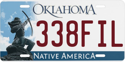 OK license plate 338FIL