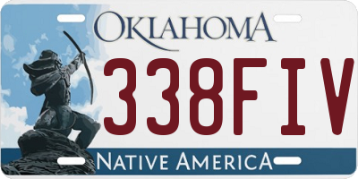OK license plate 338FIV