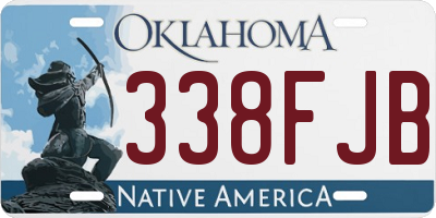 OK license plate 338FJB