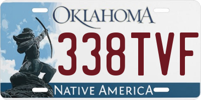 OK license plate 338TVF