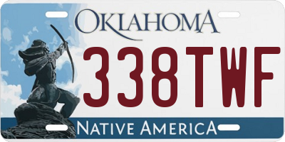 OK license plate 338TWF