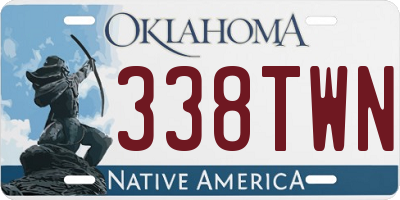 OK license plate 338TWN