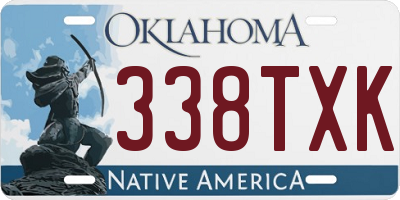 OK license plate 338TXK