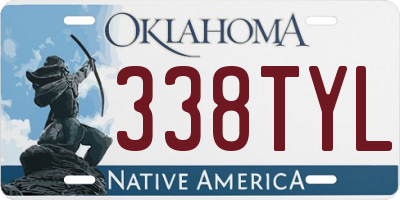 OK license plate 338TYL