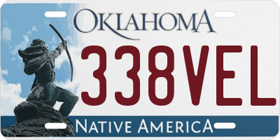OK license plate 338VEL