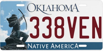 OK license plate 338VEN
