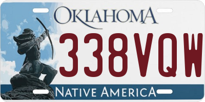 OK license plate 338VQW