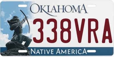 OK license plate 338VRA