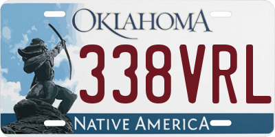 OK license plate 338VRL
