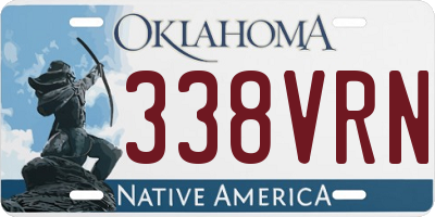 OK license plate 338VRN
