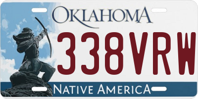 OK license plate 338VRW