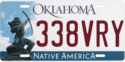 OK license plate 338VRY