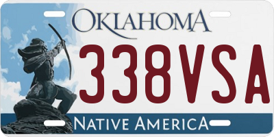 OK license plate 338VSA