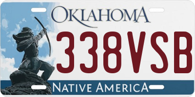 OK license plate 338VSB