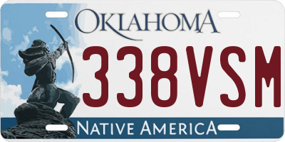 OK license plate 338VSM