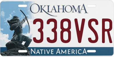 OK license plate 338VSR