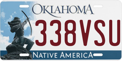 OK license plate 338VSU