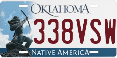OK license plate 338VSW