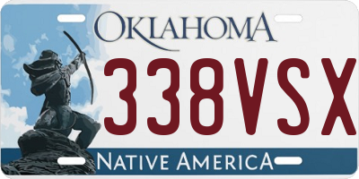 OK license plate 338VSX