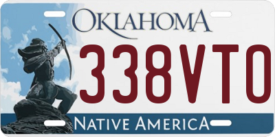 OK license plate 338VTO
