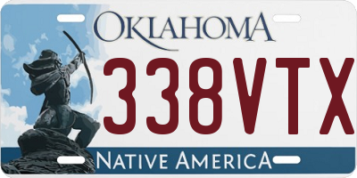 OK license plate 338VTX