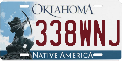 OK license plate 338WNJ