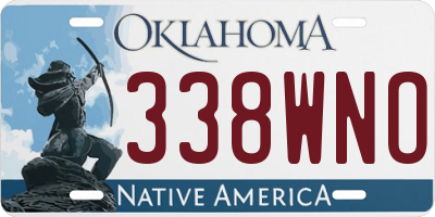 OK license plate 338WNO