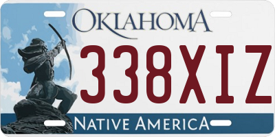 OK license plate 338XIZ