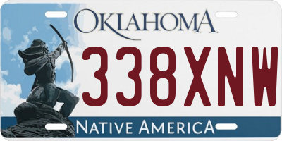 OK license plate 338XNW