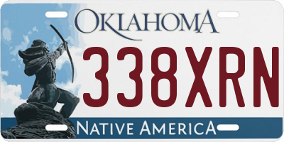 OK license plate 338XRN
