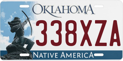 OK license plate 338XZA