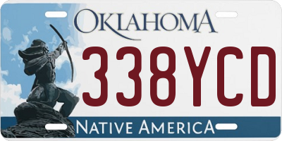 OK license plate 338YCD
