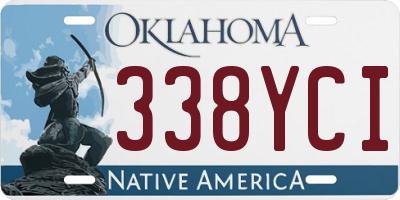 OK license plate 338YCI