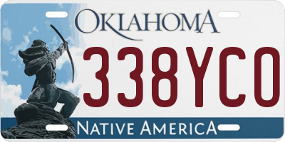 OK license plate 338YCO