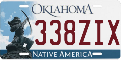 OK license plate 338ZIX