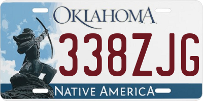 OK license plate 338ZJG