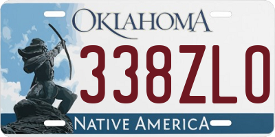 OK license plate 338ZLO