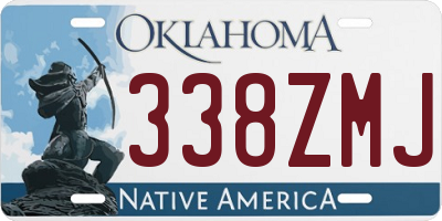 OK license plate 338ZMJ