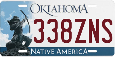 OK license plate 338ZNS