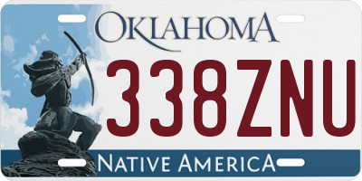 OK license plate 338ZNU
