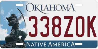 OK license plate 338ZOK