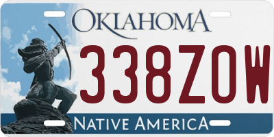 OK license plate 338ZOW