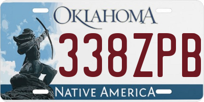 OK license plate 338ZPB